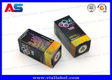 Full Color 10ml Vial Boxes / Paper Packaging Medicine Storage Box Hologram Printing