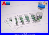 Étiquette blanche de fiole du film 10ml de perle de CMYK pour des bouteilles d'injection
