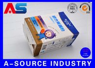 Boîte de pilule de relief par tache UV métallique bleue de papier d'imprimerie de boîte d'emballage de nutrition d'enfants