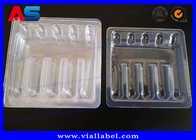 Boîte d'emballage pharmaceutique métallique imprimée en bleu pour ampoules et ampoules de 1 ml