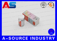 Impression de boîte de rangement de fiole de carton d'autocollants de label de médicament d'hologramme de laser, taille de label pour la bouteille 10ml