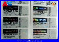 Médicaments Produits pharmaceutiques Autocollant sur flacon personnalisé Étiquettes de flacons en verre en PET / PVC CMYK
