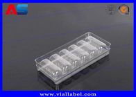 Tray Packaging Medication Blister Packs transparent clair pour les fioles en verre, gravent des mots se boursouflent