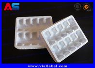 10 emballage de boursouflure en plastique d'ANIMAL FAMILIER blanc des fioles 2ml