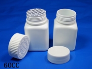 Pot de pilule en plastique médical HDPE avec couvercles à l'épreuve des enfants et joint de protection