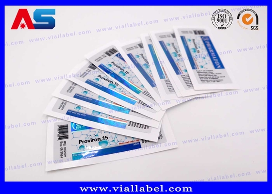 Impression d'étiquettes de peptide de bouteilles en verre, labels olographes de la bouteille 10ml
