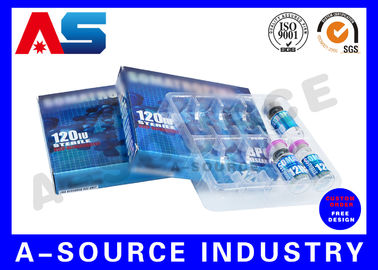 Papier holographique de haute qualité Hcg Injection 2 ml Bouteille 10 ml Fiole Boîtes avec emballage peptidique en plateau plastique