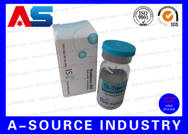Peptide injectable Coloris personnalisés et logo imprimé boîte en papier revêtu 10 ml flacons boîtes d'emballage de musculation
