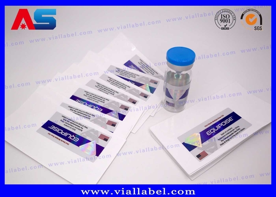 Étiquette du flacon à 10 ml en film de perle blanche CMYK Pour bouteilles injectables étiquettes personnalisées de bouteille de 10 ml
