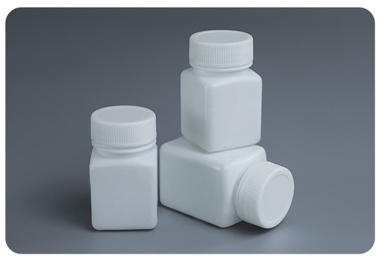 Bouteilles de pilules en plastique médical en PEHD avec couvercles et protections à l'épreuve des enfants