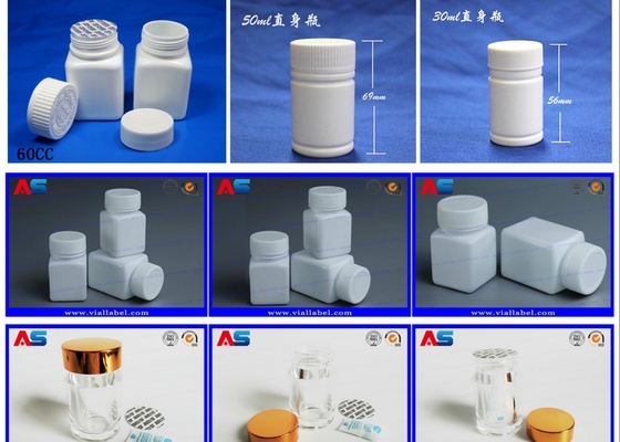 Bouchon à vis étanche à l' enfant Bouteilles en plastique pour pilules Petit blanc Pour comprimés Capsule Package médicament comprimés bouteilles