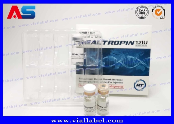 Conception pharmaceutique Impression Somatropina Hcg 2 ml Vial Boîte d'emballage Avec étiquette Boîte d'emballage en papier de musculation
