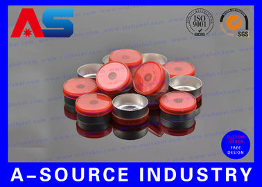 Couvercles de bouteilles en aluminium rouge 20 mm Caps à débrancher chimique pharmaceutique Caps de bouteilles en aluminium acceptés sur mesure