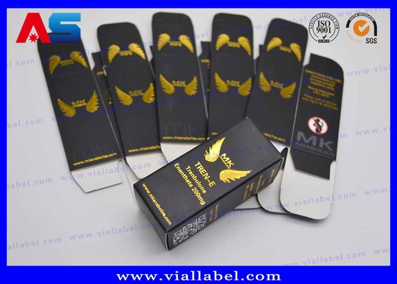 Confectionnement du flacon en papier d' or noir en carton 10 ml 20 ml
