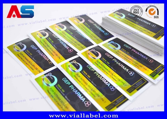 Étiquettes pour flacons de 10 ml Péptides adhésifs forts holographiques Étiquettes pour flacons pharmaceutiques 25x60 mm