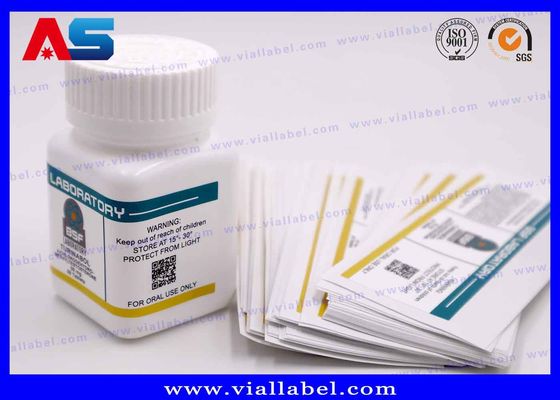 Adhésif fort clair sans danger pour les enfants en plastique de bouteilles de pilule imperméable pour la Tablette orale