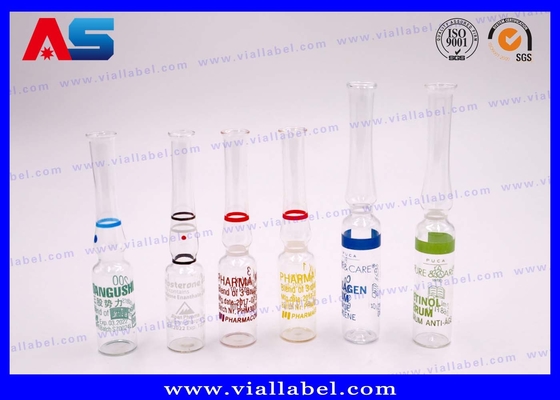 Acide hyaluronique à haute perméabilité 1 ml / 2 ml d' imprimerie Ampoule Solution en bouteille de verre transparent