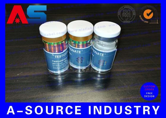 Étiquettes autocollantes pour flacons de pharmacie en plastique imperméable à finition mate pour peptides / Tirz