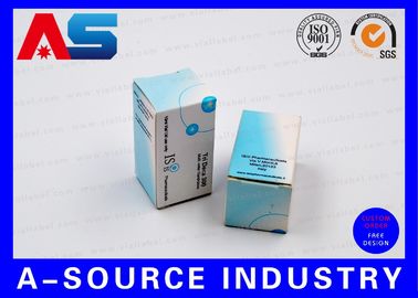 Boîte de stockage du flacon de peptide d' Acheter Mat Finition Anti-faux Impression bleu blanc pour emballage de musculation