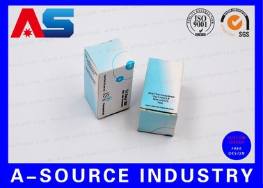 Boîte de stockage du flacon de peptide d' Acheter Mat Finition Anti-faux Impression bleu blanc pour emballage de musculation