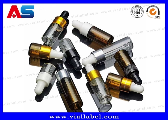 Offre de bouteille goutteuse en verre de 5 ml / 10 ml / 15 ml / 20 ml, bouteilles propres avec goutteuse en verre