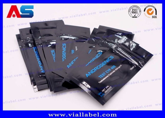 Poche en papier d'aluminium à imprimer en noir Pour le flacon de 10 ml Test androgénique Cyp Bouteille de 10 ml