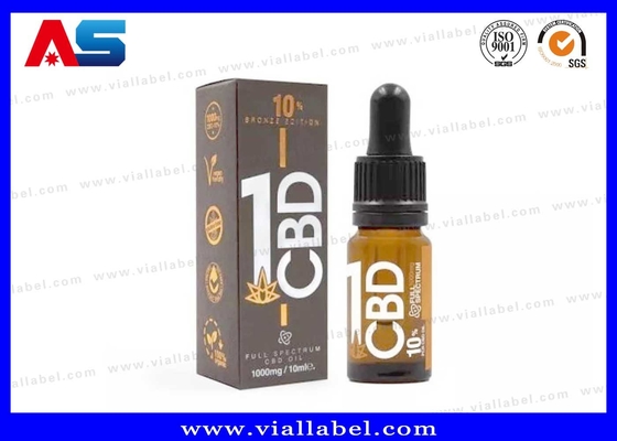 Pro CDB boîte de emballage et étiquette goutte-à-goutte d'huile d'ADN bouteille d'étiquette et usine d'impression de boîte