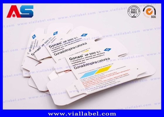 Bouteille en verre sur mesure Boîtes de flacons en papier 10 ml Pour Pregnyl Hcg Boîte d'emballage pharmaceutique