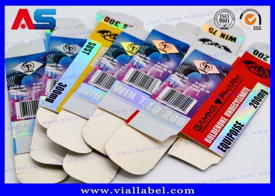 Boîtes de flacons de 10 ml personnalisées avec impression holographique et finition Matt Varnish
