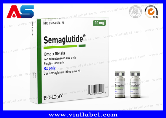 Impression de boîte de flacon de 2 ml de Semaglutide avec stratification UV brillante et conception personnalisée