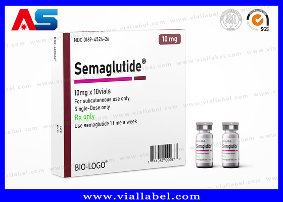 Impression de boîte de flacon de 2 ml de Semaglutide avec stratification UV brillante et conception personnalisée