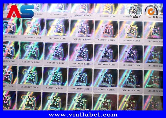 Des autocollants holographiques personnalisés 10-40 mm argent / or / vert / bleu
