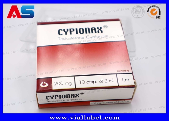 Boîte d'emballage pharmaceutique CMYK pour 10 ampoules de 1 ml Boîte de papier d'ampoule et plateau en plastique