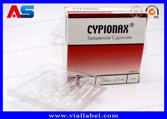 Boîte d'emballage pharmaceutique CMYK pour 10 ampoules de 1 ml Boîte de papier d'ampoule et plateau en plastique