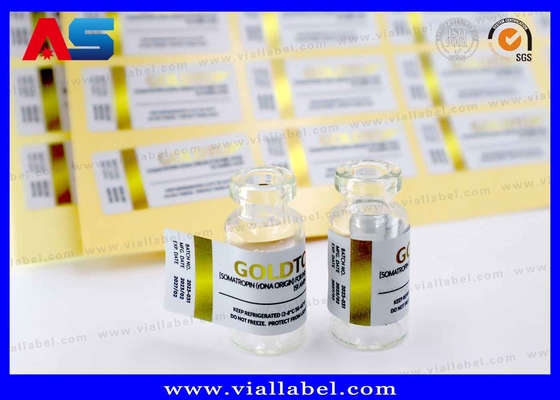 Étiquettes de flacons en feuille d' or 10 ml Emballage imprimé Bouteille imperméable à l' eau Étiquette adhésive forte 10 ml