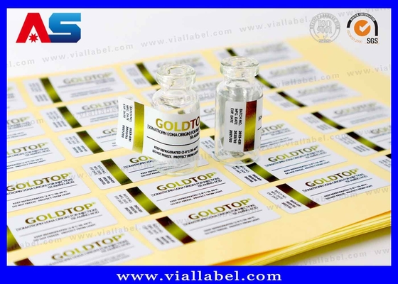 Étiquettes de flacons en feuille d' or 10 ml Emballage imprimé Bouteille imperméable à l' eau Étiquette adhésive forte 10 ml