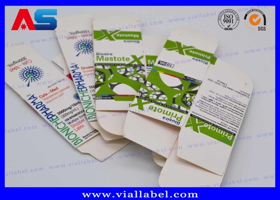 Bio Pharma 10 ml Vial Boîte pour huiles injectables Bouteilles en verre Package Personnalisé Design gratuit Expédition sécurisée