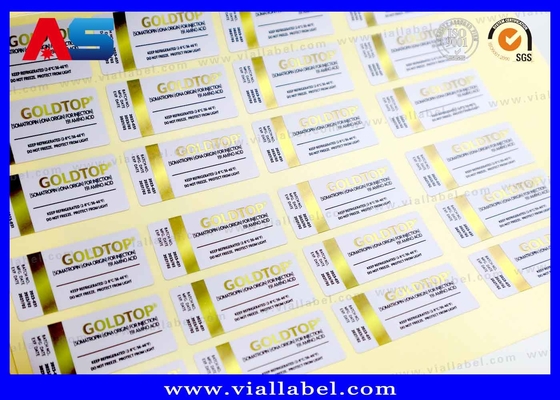 Étiquette du flacon de 10 ml Bouteille d'eau en or En-tête de bouteille d'eau Impression de feuille d'or Effect adhésif fort imperméable