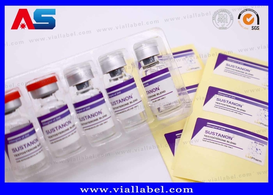 Étiquettes du flacon de 10 ml en film de perle blanche étanche adhésif pharmaceutique