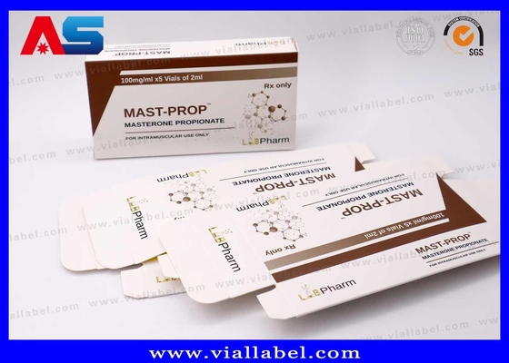 10 ml Vial Boîtes de laboratoire Pharma Fabriqué à partir de 375g de papier de haute qualité Pharmaceutique Conception sur mesure