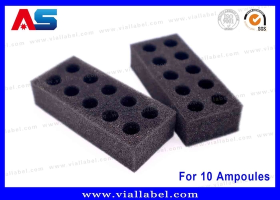 Plateau d'ampoule en mousse EVA noir   10x1 ml Solution de stockage sécurisé pour un usage médical et de laboratoire
