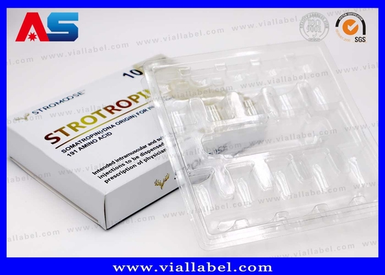Boîte de flacon de luxe personnalisée de 10 ml avec marque en feuille d'or
