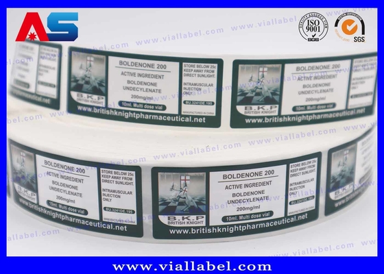 Étiquettes de flacons en verre pour injection Impression personnalisée Pour les suppléments de conditionnement physique Étiquettes de flacons en verre Impression imperméable DDP Expédition