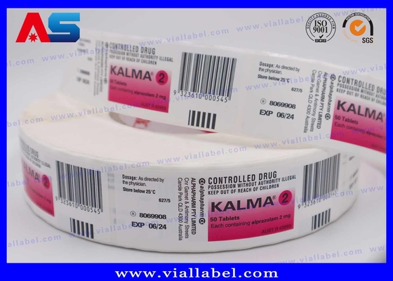 Étiquette imprimée sur les bouteilles de capsules pharmaceutiques sur mesure, étiquetage de bouteille avec service de conception gratuit