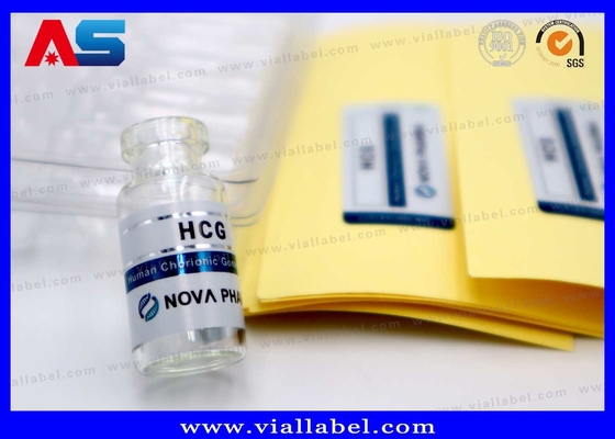 Étiquette de flacon d' injection de 2 ml, étiquette de flacon Hcg personnalisée