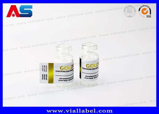 Autocollants pour flacons adhésifs puissants de 10 ml, impression dorée pour peptides lyophilisés injectables