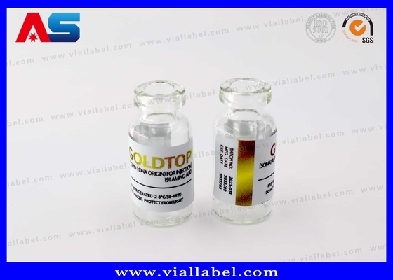 Autocollants pour flacons adhésifs puissants de 10 ml, impression dorée pour peptides lyophilisés injectables