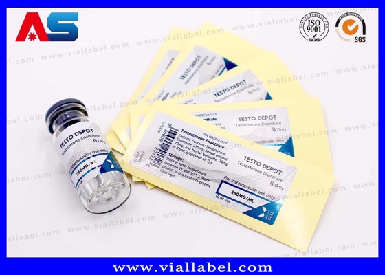 Étiquettes de 10 ml pour les flacons stériles, autocollants personnalisés imprimés en couleurs métalliques.