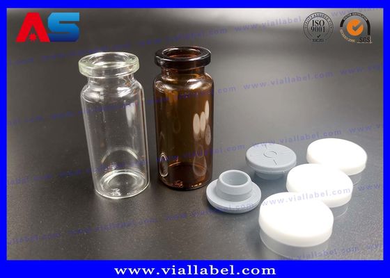 Huile de pharmacie / Liquide Pour le stockage Vial en verre avec capuchon en or en aluminium