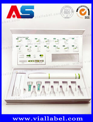 Boîtes d'injecteurs de peptides personnalisés avec intérieur en EVA blanc, boîte d'injecteurs d'impression de haute qualité holographique laser